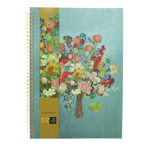 Kierremuistikirja A4 Van Gogh Vincent's flowers