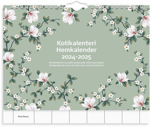 Kotikalenteri/Hemkalendern 2024-2025 (lukuvuosikalenteri, seinäkalenteri)
