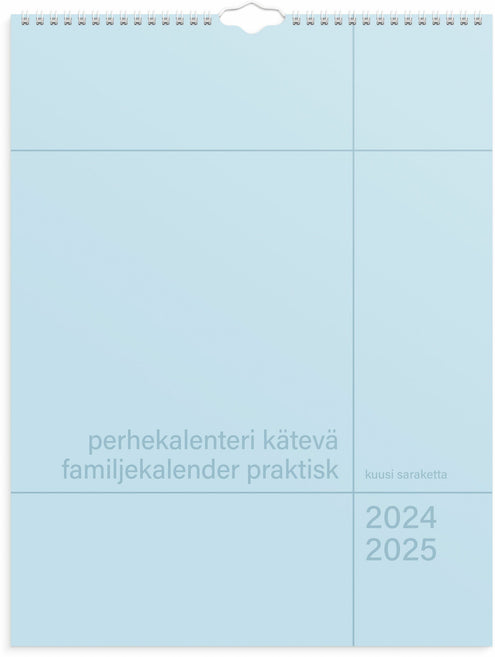 Perhekalenteri Kätevä/Familjekalender Praktisk 2024-2025 (lukuvuosikalenteri)
