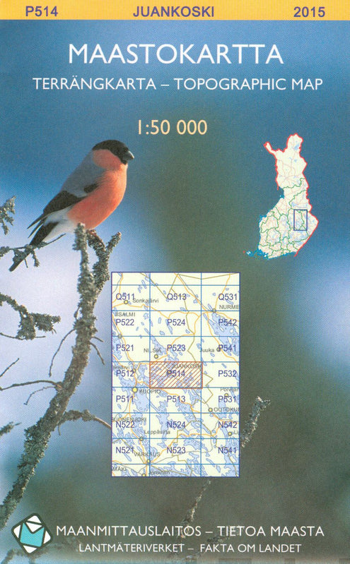 Maastokartta P514 Juankoski 1:50 000