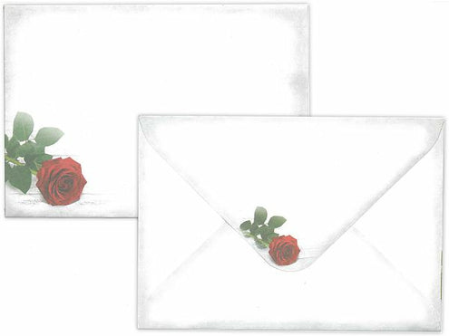 Kirjekuori C6/10kpl punainen ruusu