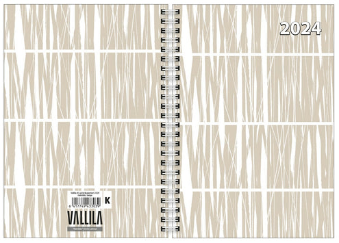Vuosikalenteri Vallila 2024 A5 Heinikko beige