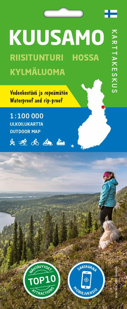 kuusamo-ulkoilukartta-1-100-000-riisitunturi-hossa-kylm-luoma