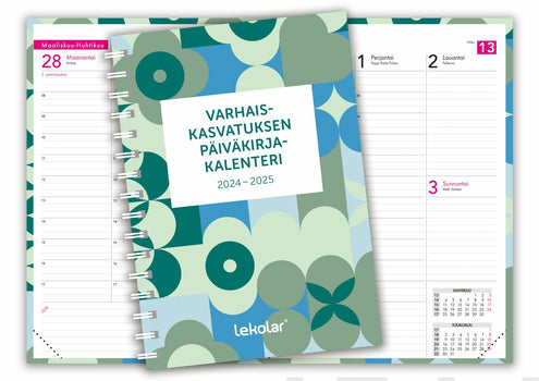 Varhaiskasvattajan päiväkirjakalenteri 2024-2025 A5
