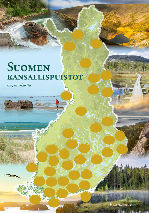 Suomen kansallispuistot raaputuskartta