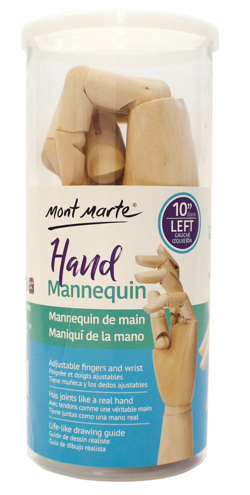 Maalausmalli käsi, 24,5cm vasen käsi Mont Marte