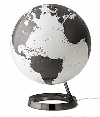 Karttapallo (30 cm, hiilenharmaa, valo)