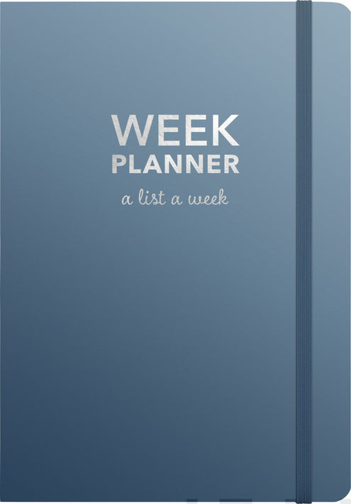 Week Planner, undated, blue