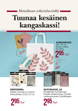 Heinäkuun askarteluvinkki: Kesäinen kangaskassi