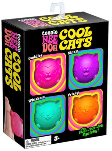 Valokuva tuotteesta Stressilelu Needoh Teenie Cool Cats 4 -Pack, kuuluu tuoteryhmään Lelut.