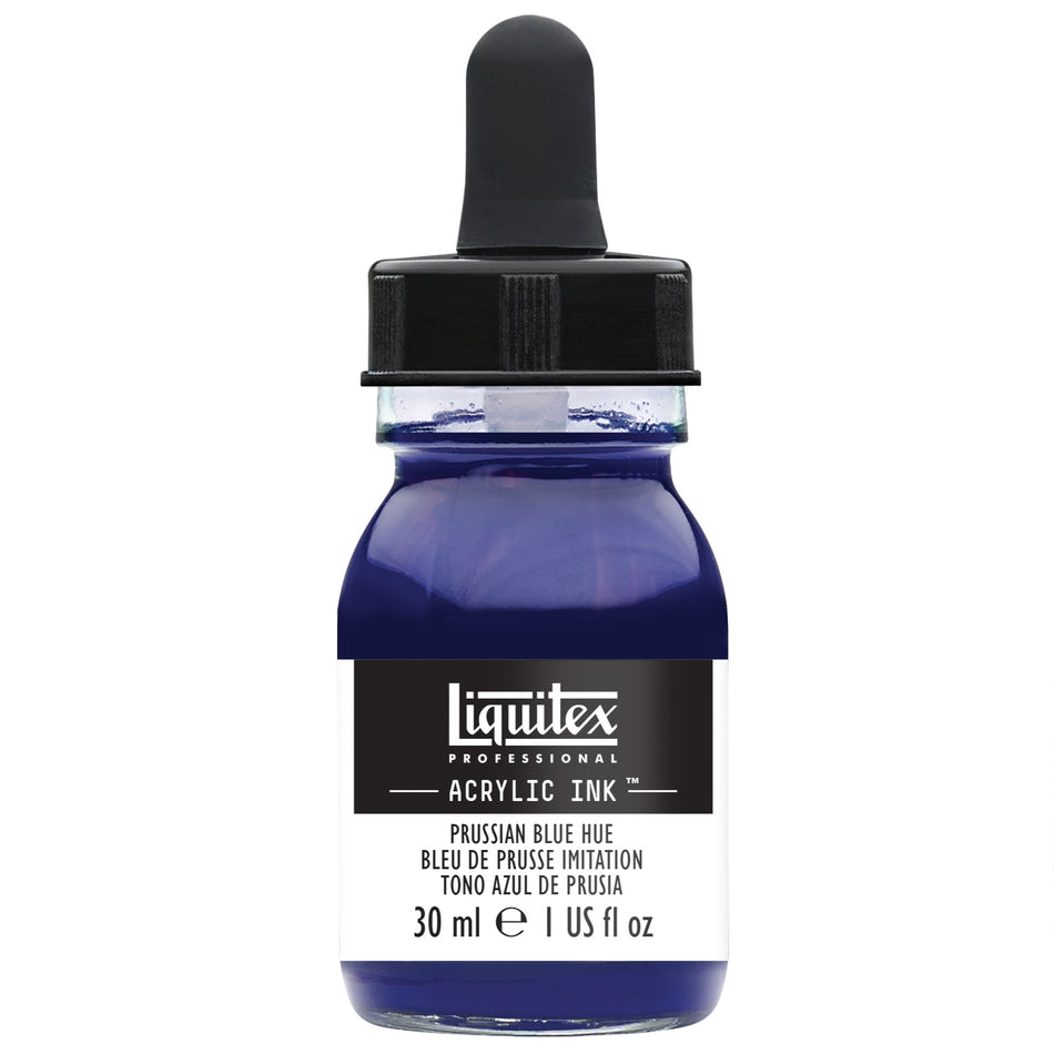 Valokuva tuotteesta Akryylimuste 30 ml 320 Prussian Blue Hue Liquitex Acrylic Ink, kuuluu tuoteryhmään Taidetarvikkeet.