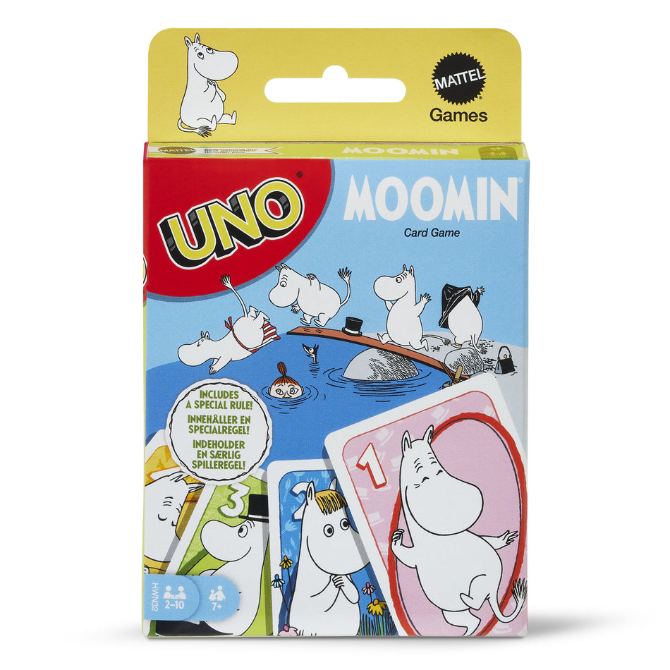 Valokuva tuotteesta UNO MUUMI -korttipeli, kuuluu tuoteryhmään Pelikortit.