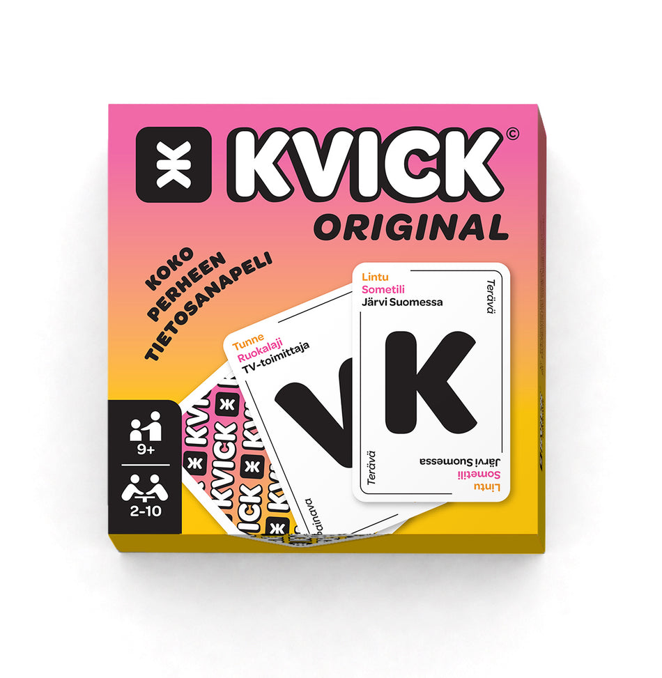 Valokuva tuotteesta Sanatietopeli Kvick Original, kuuluu tuoteryhmään Pelikortit.