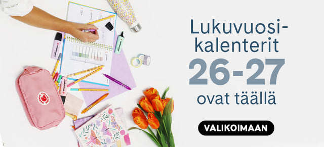 Lukuvuosikalenterit 26-27 ovat saapuneet, klikkaa ostoksille!