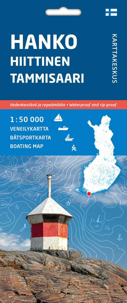 Hanko Hiittinen Tammisaari, veneilykartta 1:50 000