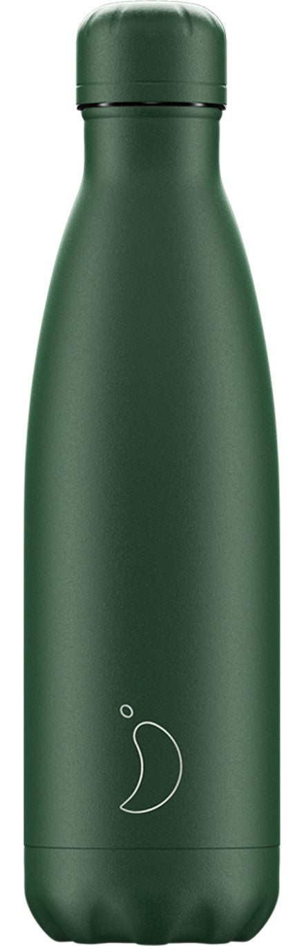 Valokuva tuotteesta Juomapullo Chilly's Original Matte All Green 500 ml, kuuluu tuoteryhmään Sesonkituotteet.