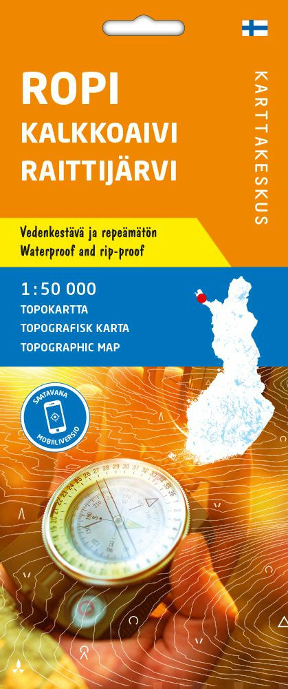 Ropi Kalkkoaivi Raittijärvi, Topokartta 1:50 000