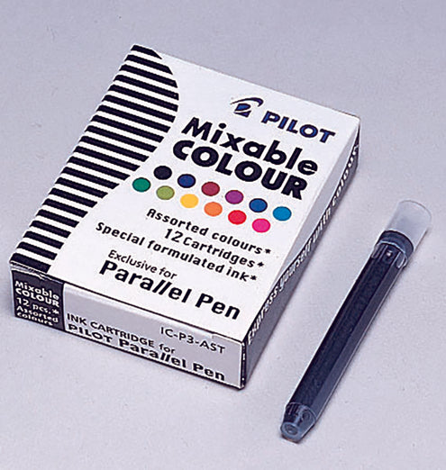 Kalligrafiakynän säiliö 12 kpl Pilot Parallel Pen värilajitelma