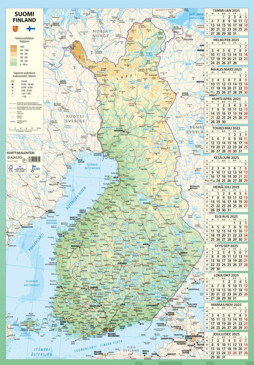 Karttakalenteri 2025