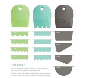 Kuvointikampa No 61 mintunvihreä Princeton Contour