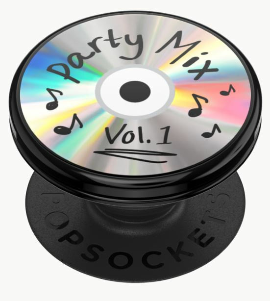 Valokuva tuotteesta Älypuhelimen pidike Backspin Party Mix CD PopSocket, kuuluu tuoteryhmään Puhelintarvikkeet.