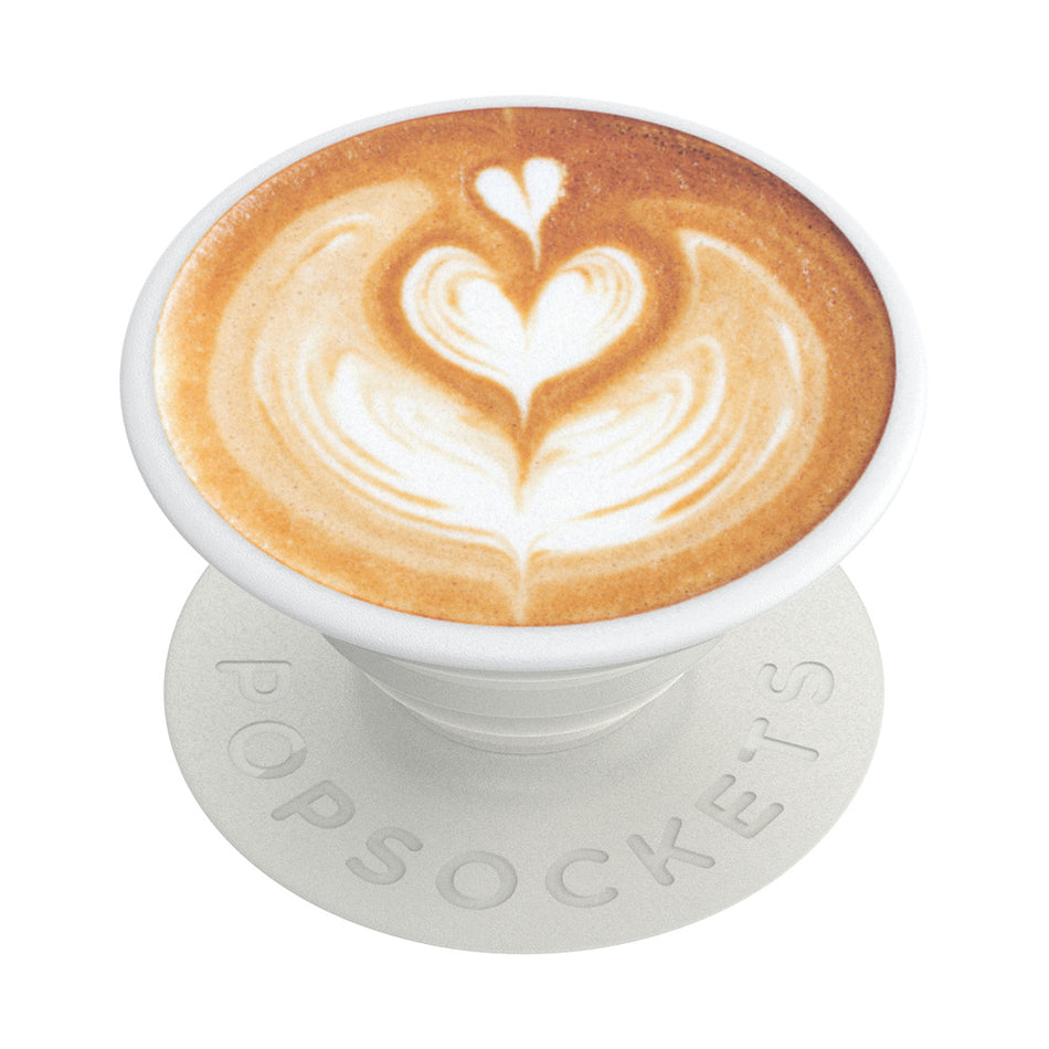 Valokuva tuotteesta Älypuhelimen pidike PopSocket PopGrip Latte Love, kuuluu tuoteryhmään Puhelintarvikkeet.