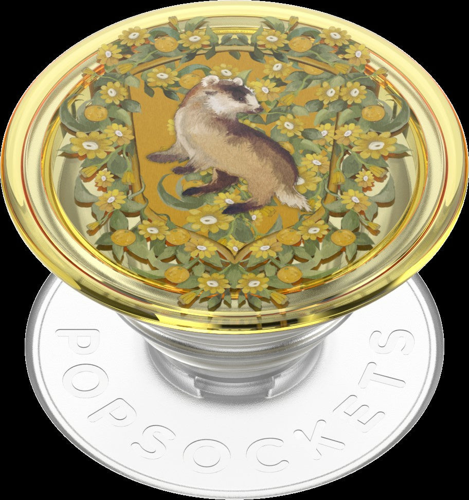 Valokuva tuotteesta Älypuhelimen pidike PopGrip Hufflepuff Floral Crest Popsocket, kuuluu tuoteryhmään Puhelintarvikkeet.