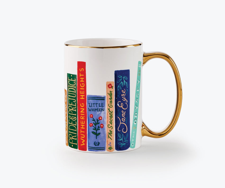 Valokuva tuotteesta Muki keraaminen Book Club Rifle Paper, kuuluu tuoteryhmään Lahjatavarat.