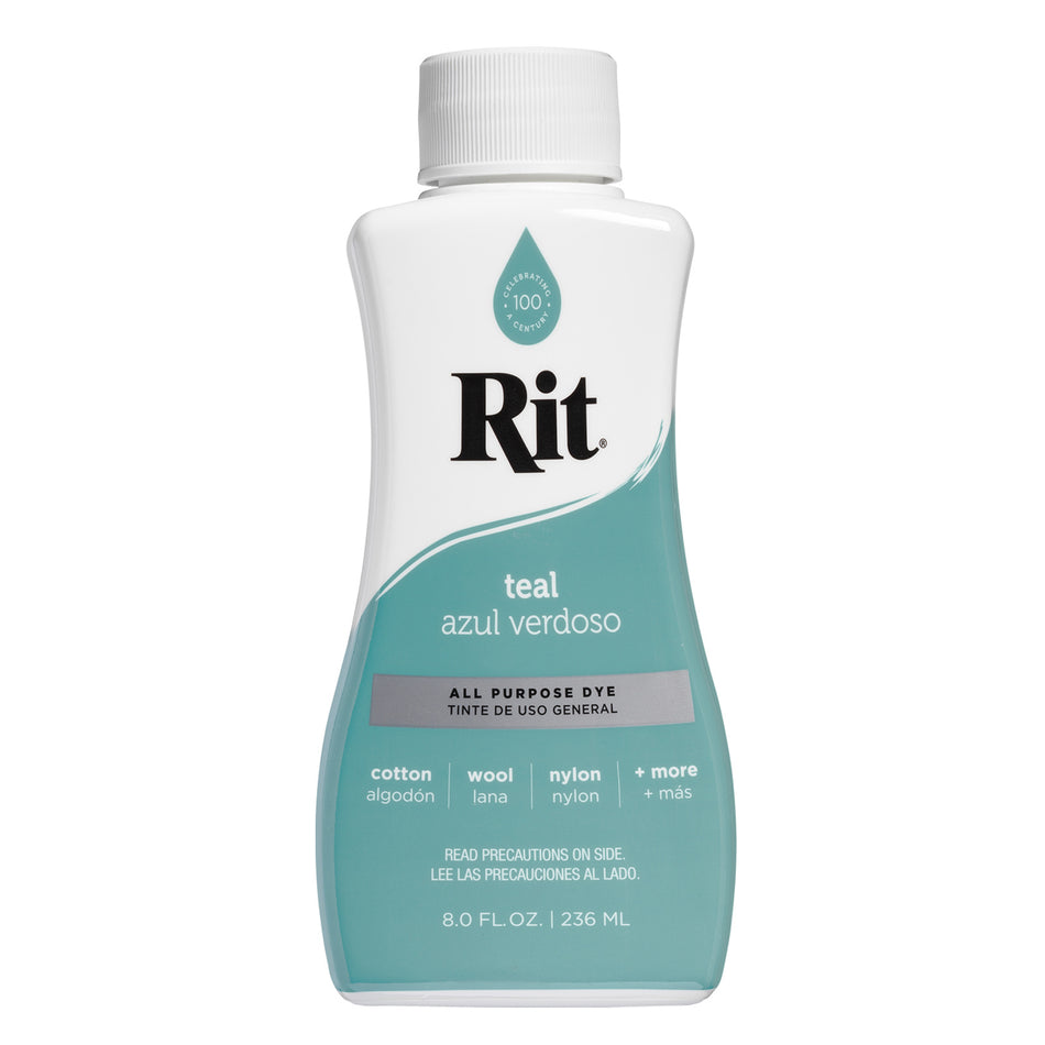 Valokuva tuotteesta Tekstiiliväri Rit Dye 236 ml Teal 4, kuuluu tuoteryhmään Askartelutarvikkeet.