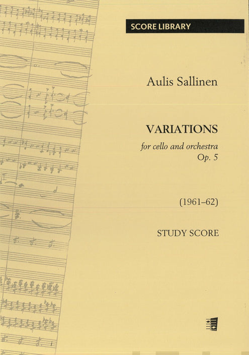 Variations for Cello and Orchestra op. 5 : study score