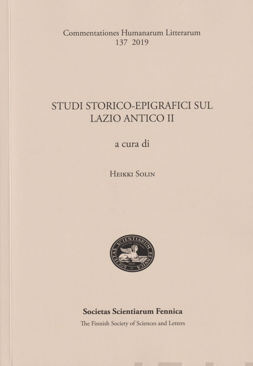 Studi storico-epigrafici sul Lazio antico. II