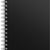 Kierremuistikirja A4 musta notebook