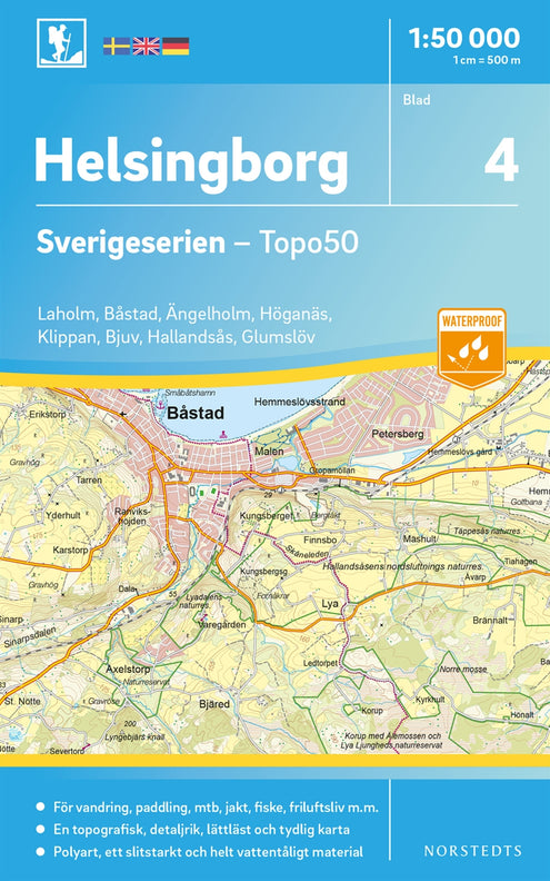 4 Helsingborg Sverigeserien Topo50 : Skala 1:50 000