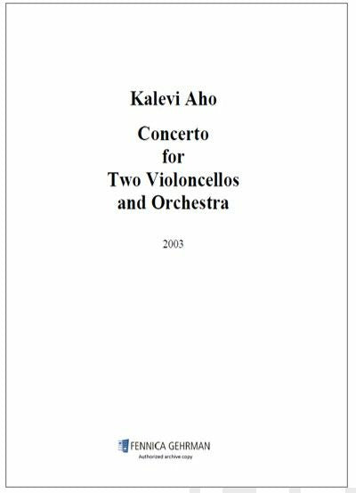 Concerto for two violoncellos and orchestra - Solo part