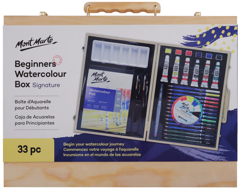 Akvarellisetti Beginners Watercolour Box Mont Marte