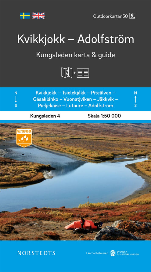 Kvikkjokk Adolfström Kungsleden 4 Karta och guide : Outdoorkartan skala 1:50 000