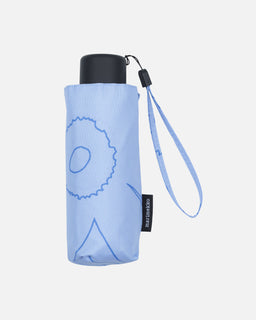 Sateenvarjo Marimekko Mini Manual Piirto Unikko, vaaleansininen-sininen