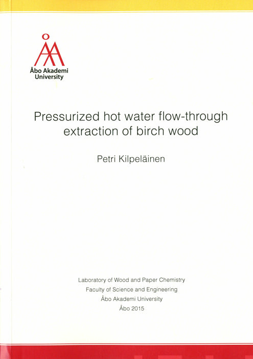 Pressurized hot water flow-through extraction of birch wood