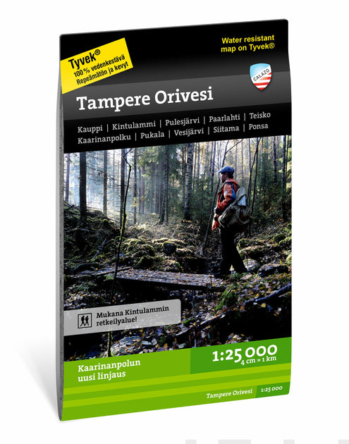 Tampere Orivesi retkeilykartta 1:25 000