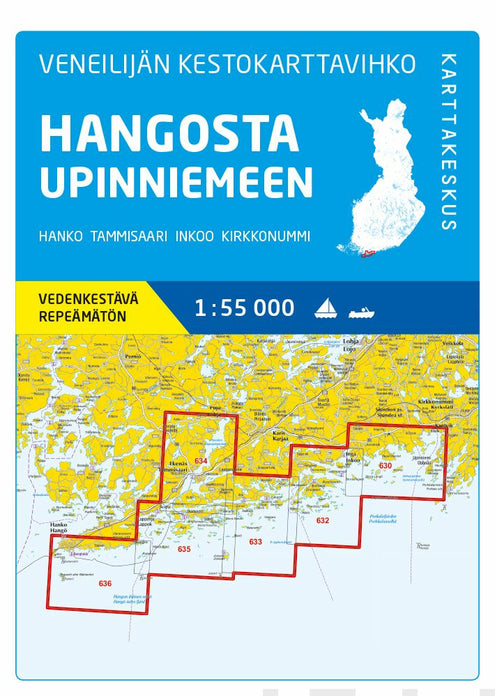 Veneilijän Kestokarttavihko, Upinniemi-Hanko, 1:55 000