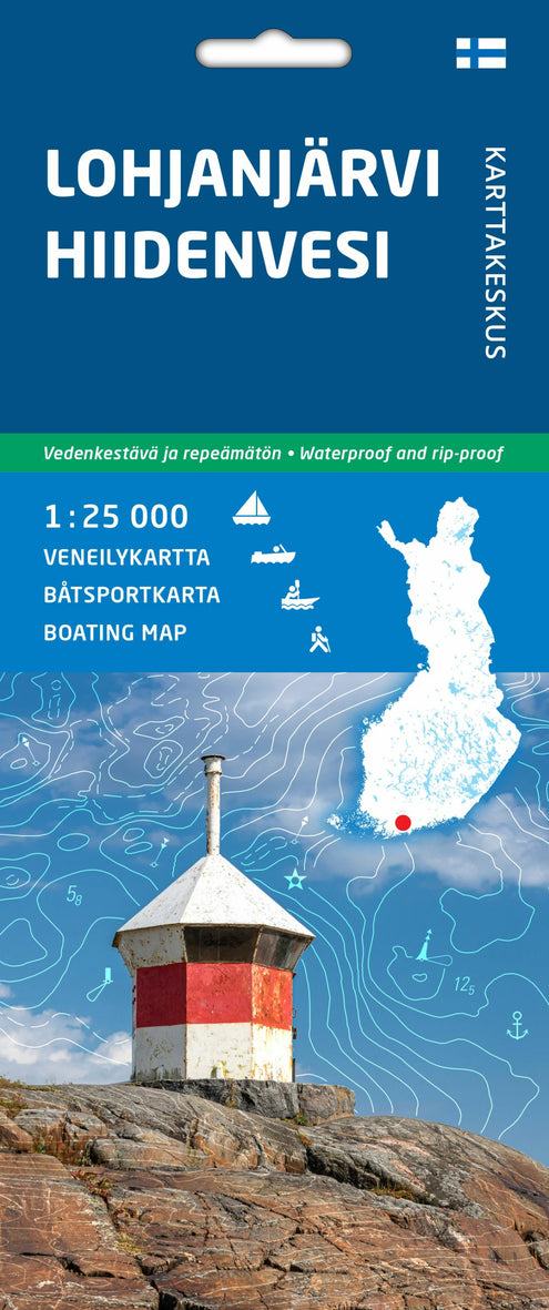 Lohjanjärvi Hiidenvesi, veneilykartta 1:25 000