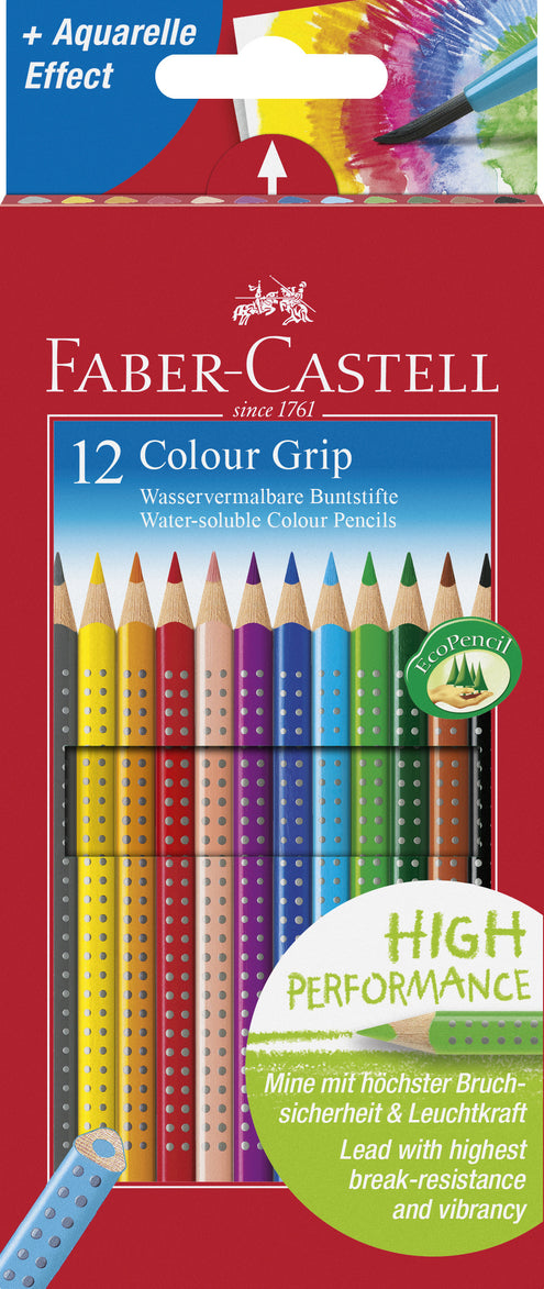 Puuvärikynä 12 kpl Faber-Castell Colour Grip