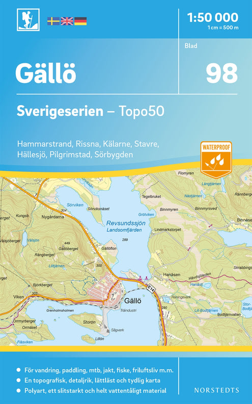 98 Gällö Sverigeserien Topo50 : Skala 1:50 000
