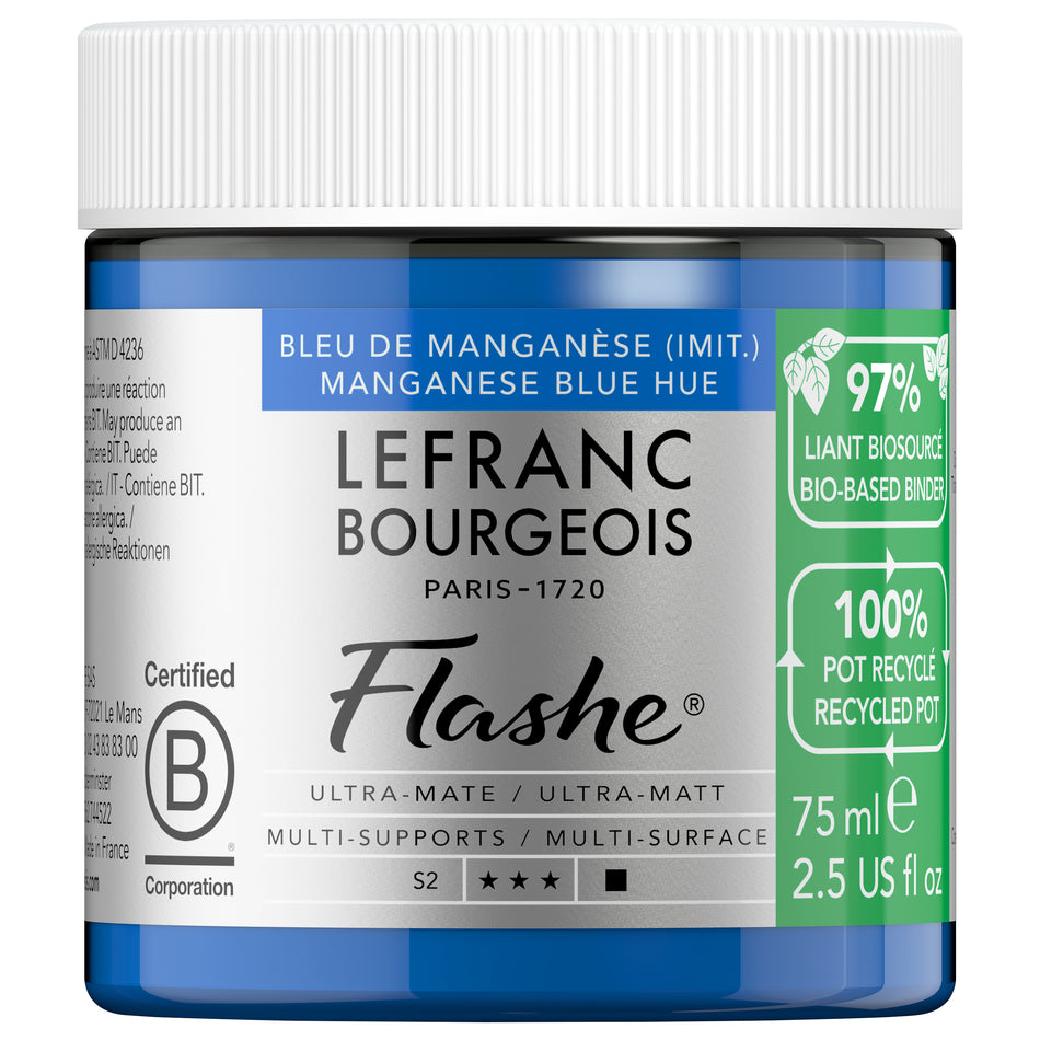 Valokuva tuotteesta Askartelumaali 75 ml Manganese Blue Hue Flashe Bio, kuuluu tuoteryhmään Askartelutarvikkeet.