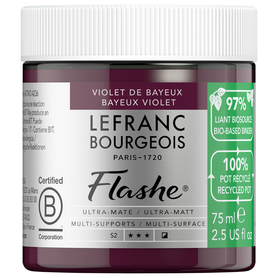 Valokuva tuotteesta Askartelumaali 75 ml Bayeux Violet Flashe Bio, kuuluu tuoteryhmään Askartelutarvikkeet.