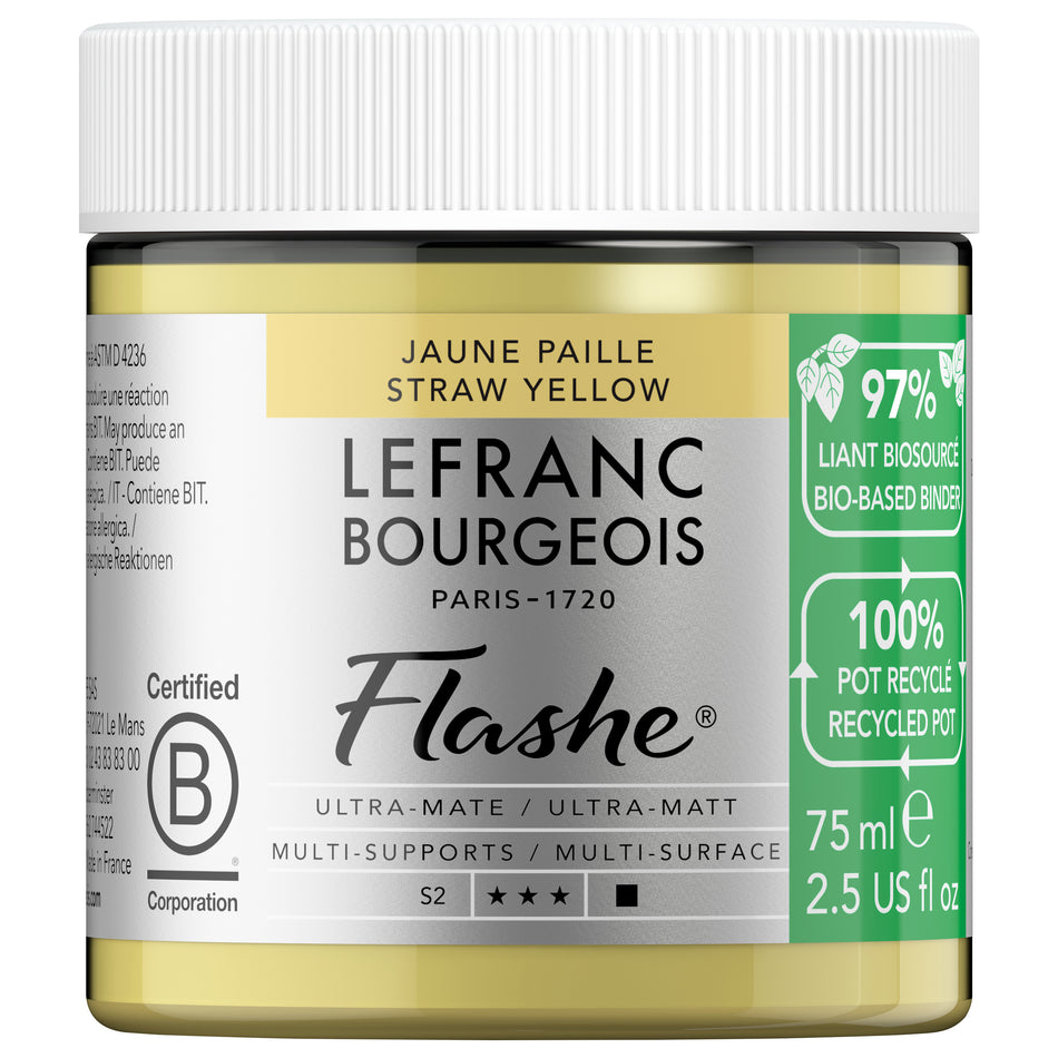 Valokuva tuotteesta Askartelumaali 75 ml Straw Yellow Flashe Bio, kuuluu tuoteryhmään Askartelutarvikkeet.