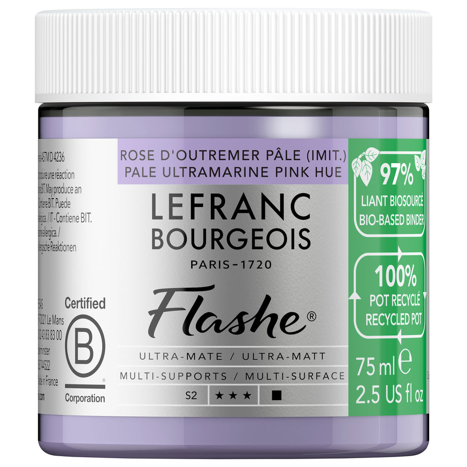 Valokuva tuotteesta Askartelumaali 75 ml Pale Ultramarine Pink Hue Flashe Bio, kuuluu tuoteryhmään Askartelutarvikkeet.
