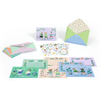 Kutsukirjesetti 8+8 Animal Fanfare Djeco