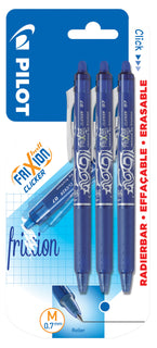 Kuulakynä 3 kpl Pilot Frixion Clicker 0.7 sininen