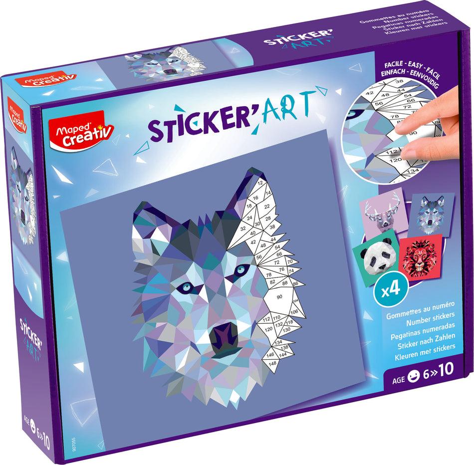 Valokuva tuotteesta Askartelusetti StickerArt eläimet Maped, kuuluu tuoteryhmään Lasten askartelu  ja piirustus.